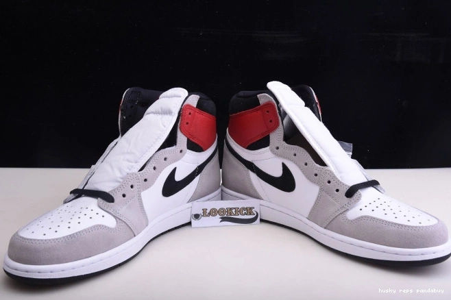 Cheap Husky Grey Jordan Air 1 OG Light 555088-126 High Smoke 0807